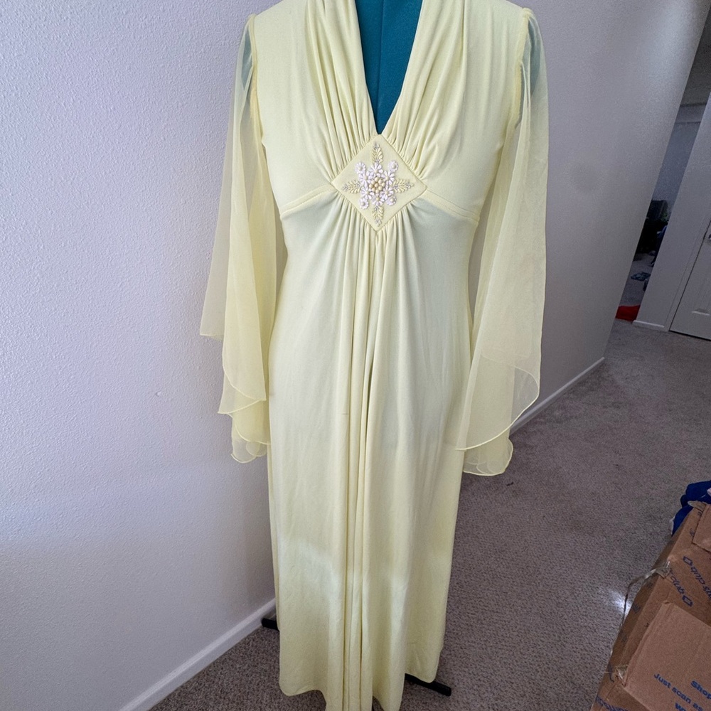 Vintage Yellow Maxi Dress
